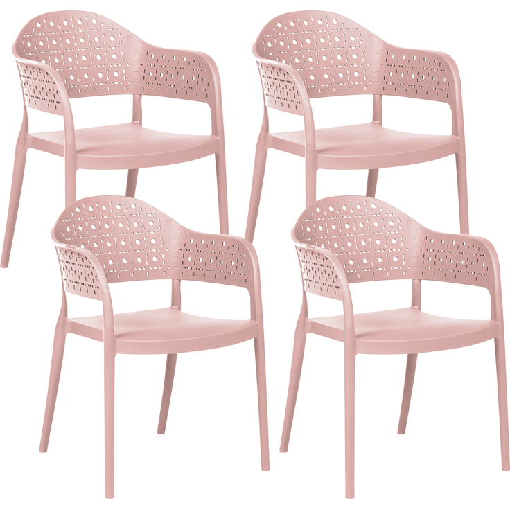 Set mit 4 Stühlen NARINO Rosa