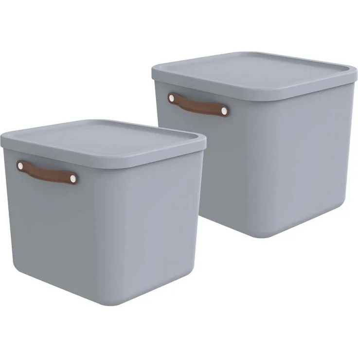 ROTHO Aufbewahrungsbox 2er-Set Aufbewahrungskiste 40l (Aufbewahrungsset, 2er-Set)