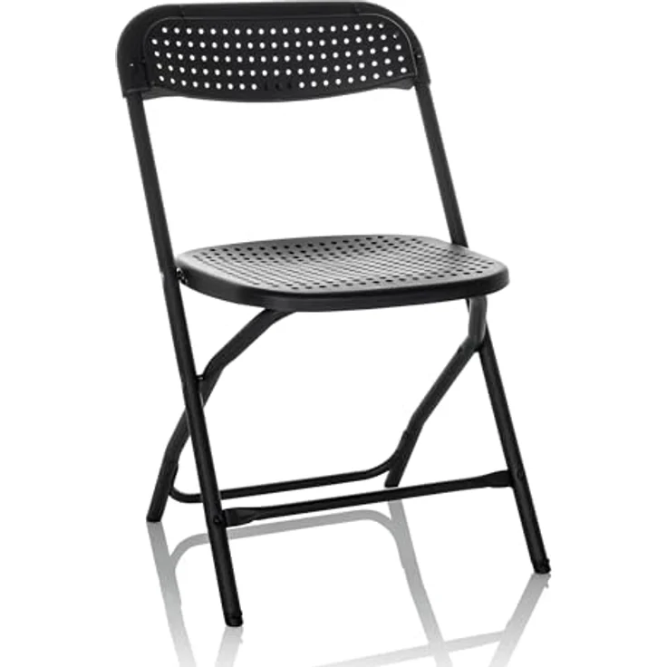 hjh OFFICE Klappstuhl bis 250kg belastbar TUDELA XXL PRO Campingstuhl klappbar, Indoor- und Outdoor Faltstuhl, Schwarz – Bild 2