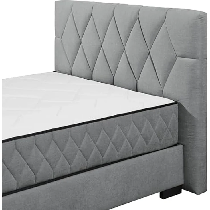 NAGOL B Boxbett 140x200, Anthrazit - Bequemes Bett mit Bettkasten und Premium 9-Zonen-Federkern Wendematratze - 165 x 114 x 214 cm (B/H/T) – Bild 7