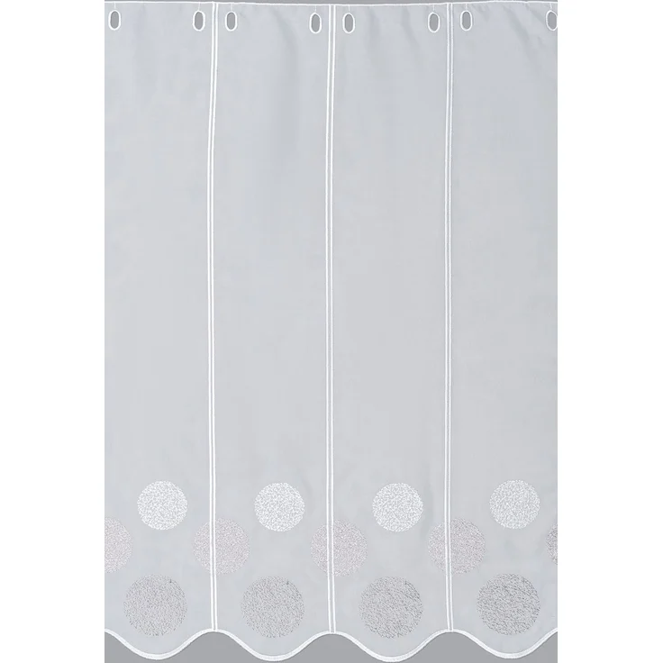 Scheibengardine Lysel - Kringel Muster (Bx H) 128cm * 90cm Braun/grau-braun – Bild 3
