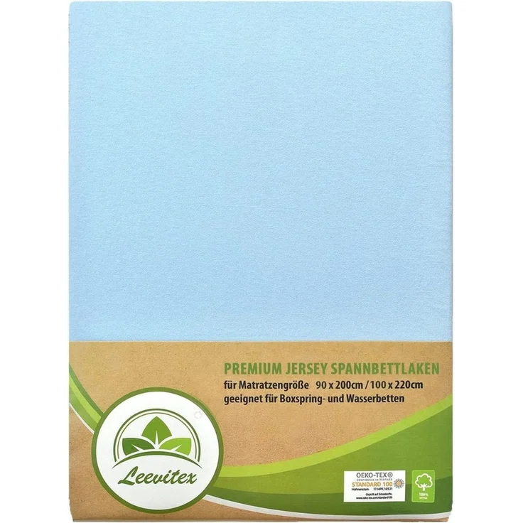 leevitex® Spannbettlaken Premium Spannbettlaken Elasthan, Gummizug: rundum, blickdicht, Anti-Pilling, 97% Baumwolle, 3% Elasthan, 40 cm Steg – Bild 5