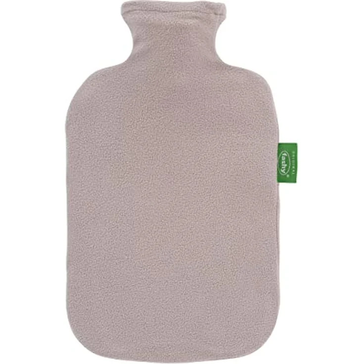Wärmflasche mit Flauschbezug Vliesbezug Fleecebezug 2L Taupe Fashy 67405-25 – Bild 2