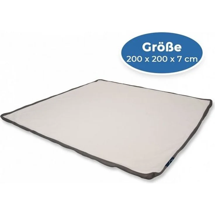 Matratzenschutzbezug EaZzzy Topperbezug 200*200*7 cm, weiß mit Reißverschluss Genius, allergikerfreundlich schmutzabweisender Matratzentopper-Bezug – Bild 2