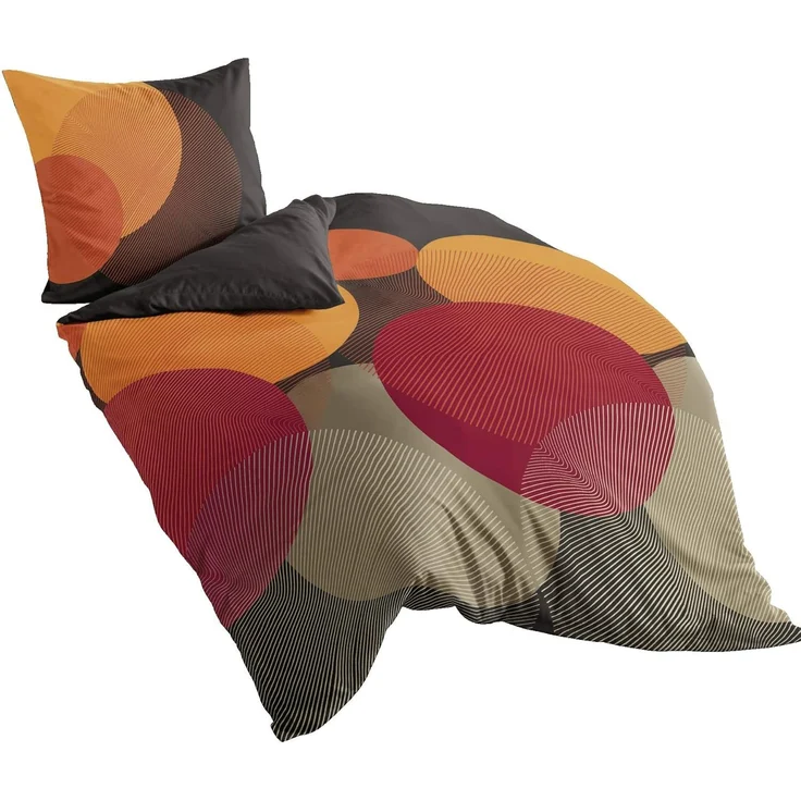 Bierbaum, Mako-Satin Bettwäsche , Designed in Germany, 6155 kakao 09, 135x200 cm + 80x80 cm – Bild 1