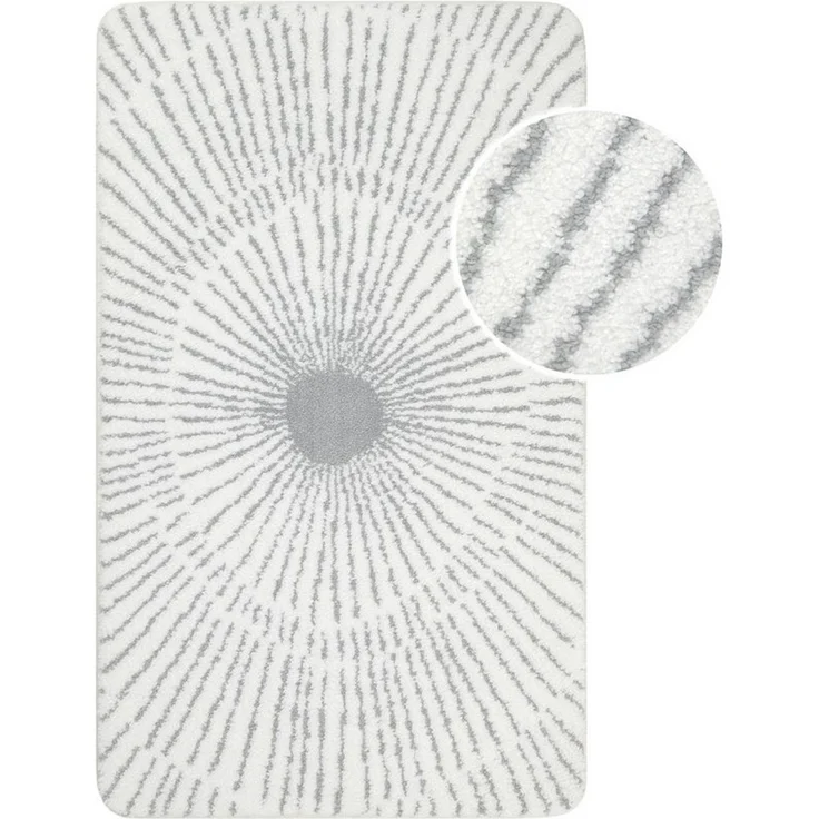 Wecon home Basics Badematte Jasbeer, Höhe 15 mm, Polyester, rechteckig, waschbar, rutschfest, strapazierfähig, pflegeleicht mit Linien Design – Bild 2