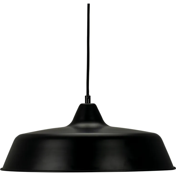 Dyberg Larsen Pendelleuchte Raw, LED Hängelampe mit E27-Fassung, 40 cm, schwarz, Skandinavisches Design