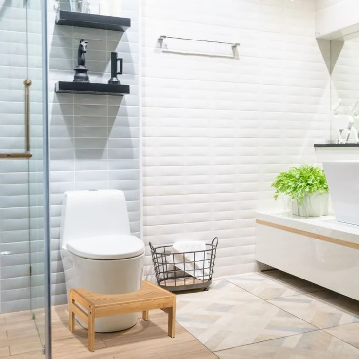 Toilettenhocker aus Bambus 10048533 – Bild 2