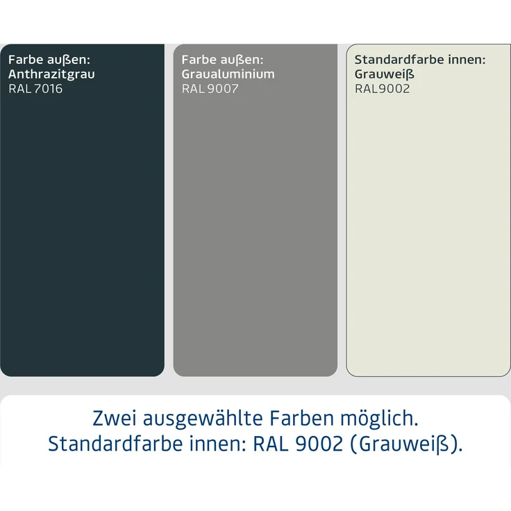 Hörmann Ecostar Metall-Gerätehaus "Euroline Trend" mit Flachdach EFD 5, graualuminium, 214 x 214 cm,1-flüglige Tür – Bild 7