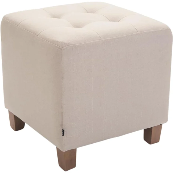 CLP 2er Set Sitzhocker Pharao, antik-hell mit hochwertiger Polsterung - Farbe:creme – Bild 4