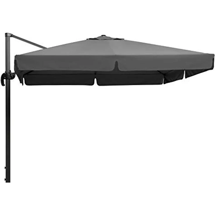Sonnenschirm Rhodos 300x300/8 quadratisch, ca. 300 x 300 cm anthrazit – Bild 1