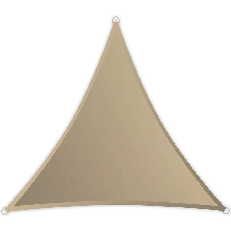 Windhager SunSail Riviera, Sonnensegel, Sonnenschutz, UV-Schutz, witterungsbeständig, wasserabweisend, Dreieck 3, 6x3,6 m gleichschenkelig, 10888, khaki, 3,6 m
