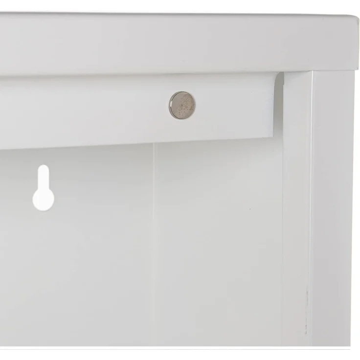 DRW Schuhregal aus Metall mit 3 Klapptüren, 50 x 15 x 103 cm – Bild 5