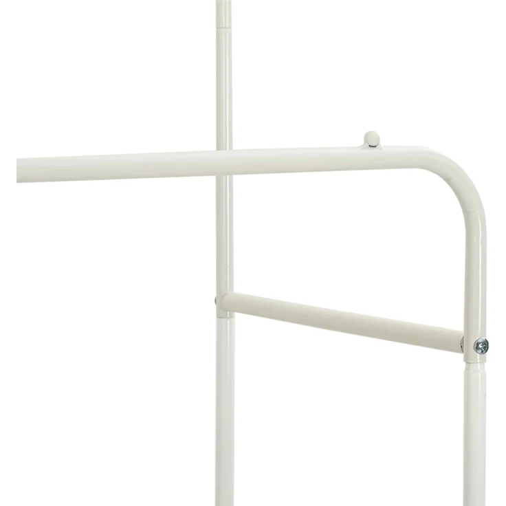 vidaXL Kleiderständer mit Regal Mit Rad Weiß 80 x 53 x 156 cm 42021357 – Bild 7