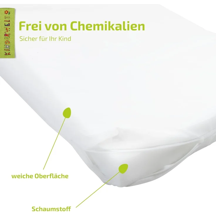KiNDERWELT Babymatratze 40x90 cm, Schaumkernmatratze, Matratze für Babybett, Schaumstoffmatratze Baby und Neugeborene, Made in Germany – Bild 5