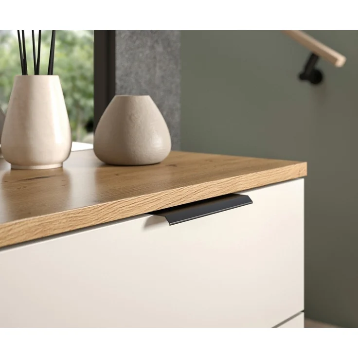 moebel-dich-auf Kompaktgarderobe EASY (Paneel + Bank + Spiegel + Schuhschrank, in 2 Farbvarianten, Lamellenoptik) 88 cm breit – Bild 3
