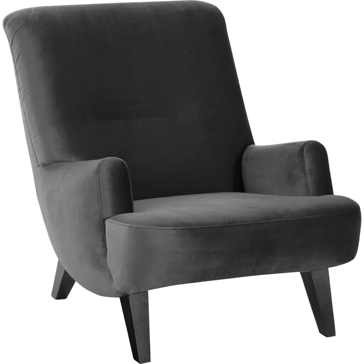 Sessel Kajsa 71x80x101 Bezug Samtvelours Buche schwarz/anthrazit
