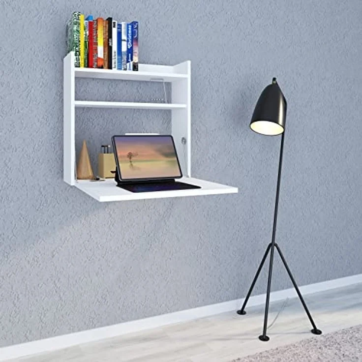 VCM Schreibtisch Dralis 918615 Weiß H. 60 x B. 60 x T. 20 cm – Bild 2