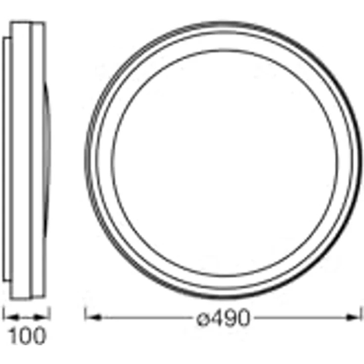 Osram SMART + WIFI LED Deckenleuchte, weiß/schwarz, 32W, 3400lm, Weißlichtfunktion, dimmbar, dynamischer Magic-RGB Lichteffekt, lange Lebensdauer, einfache Montage, App-steuerbar, 2700-6500K – Bild 3