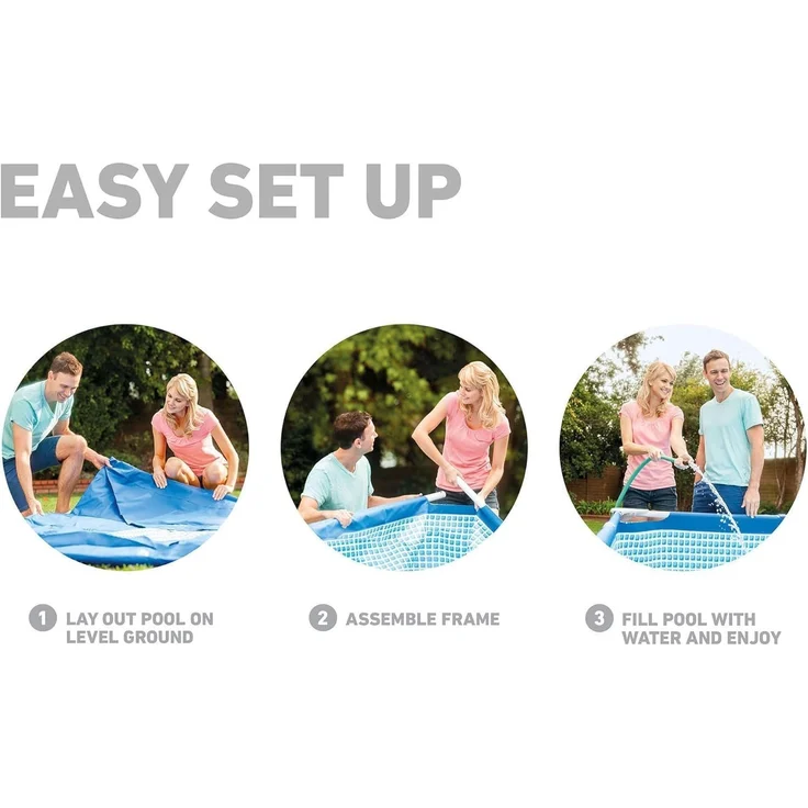 Intex 'Family IV' Frame Swimming Pool Set, blau, 450 x 220 x 84 cm, ohne Filteranlage – Bild 7