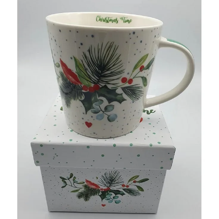PPD Becher PPD, Weihnachten, Blumen, Tieren, Planzen, Winter, Waldtieren Motiv, 1-tlg, Porzellan Weinachtstasse, Weihnachtszeit, Weinachten, - Eigenschaften: Lebensmittelecht, Mikrowellengeeignet, Spülmaschinenfest, Ideal als Geschenk, Kollektion, Gesc...