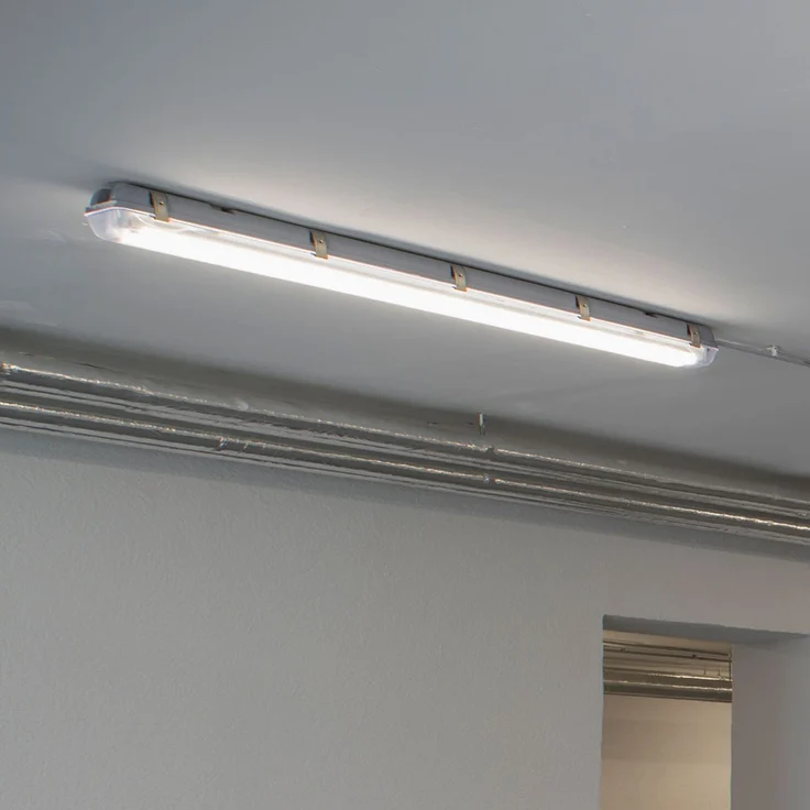 LED Deckenlampe, weiß, IP65, L 156 cm – Bild 2