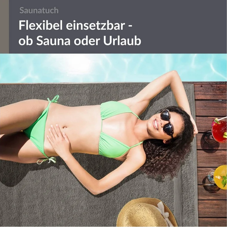 Lashuma Saunatuch XXL Handtuch, Frottee (1-St), Badetuch Damen & Badehandtuch Herren 100x200 cm - Saunahandtuch 80x220 – Bild 2