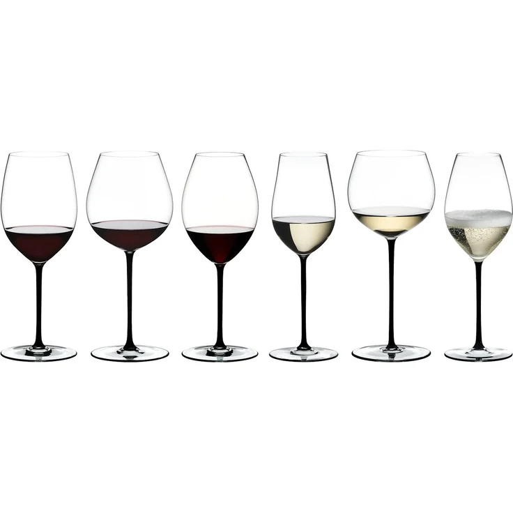 RIEDEL 4900/0B FATTO A MANO Cabernet / Merlot Weinglas - Stiel SCHWARZ – Bild 4