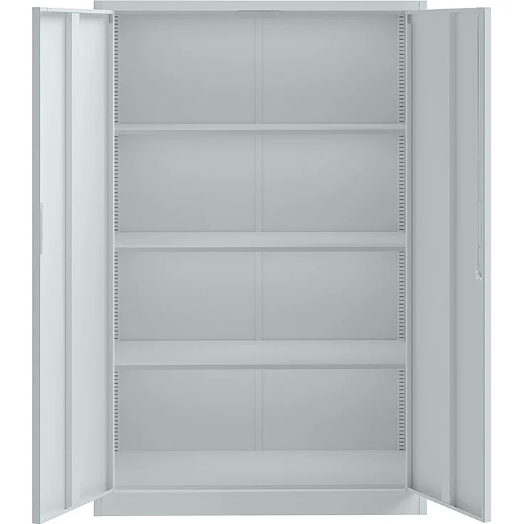 STEELSØN 'Regulus' Aktenschrank, Metall, hellgrau, 140x90x40cm, abschließbar, Metallschrank mit 4 Fächern, geeignet als Werkzeugschrank – Bild 12