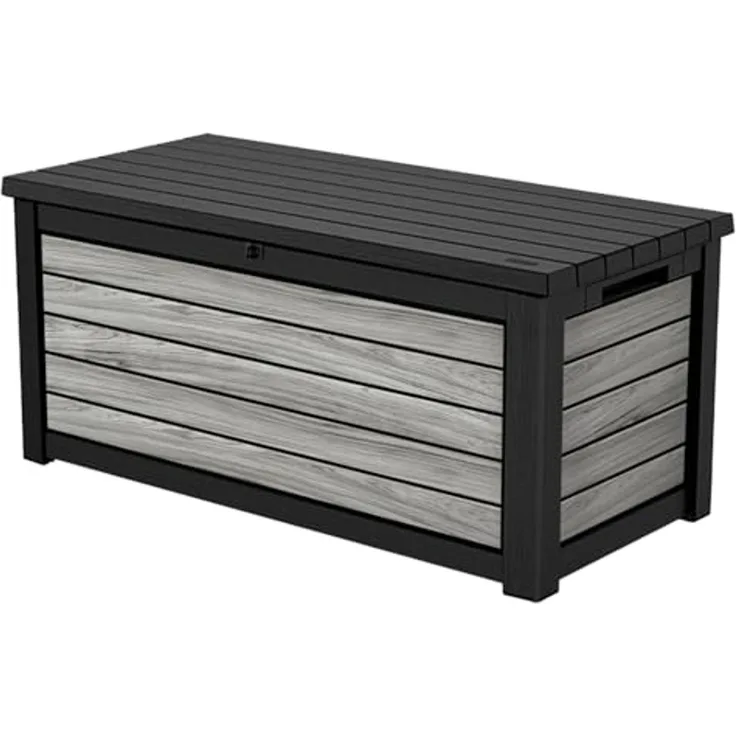 Keter Gartenbox "NORTHWOOD" 623L 157x72x69cm Deckel bis 270kg belastbar, abschließbar
