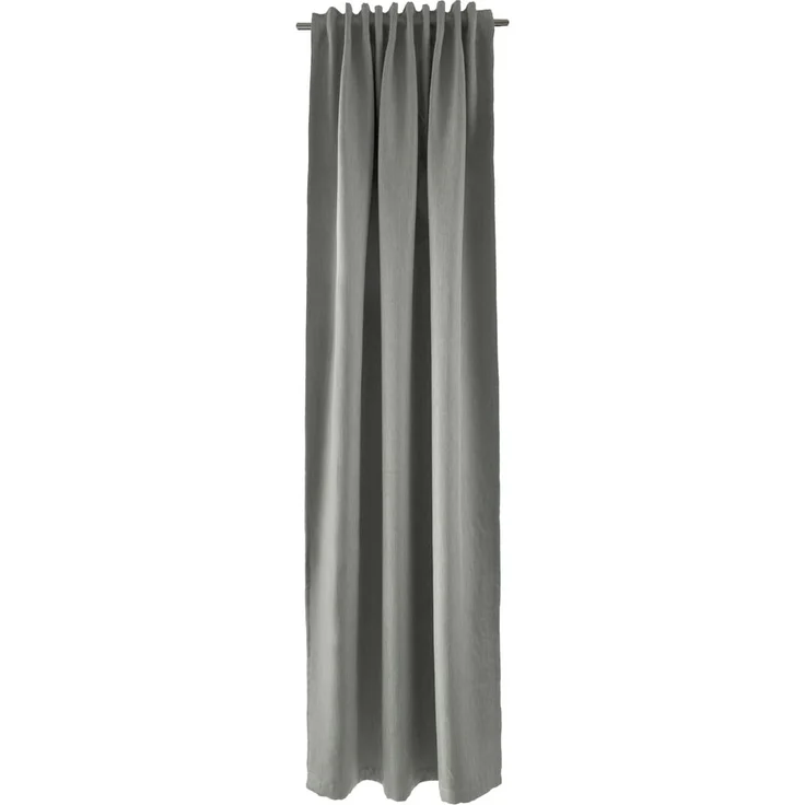 Homing Schlaufenschal Galdin 140x245 Vorhang Schlafzimmer Deko verdunkelnd grau – Bild 3