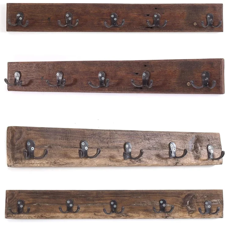 DESIGN DELIGHTS Wandgarderobe VINTAGE WANDGARDEROBE CASA, 60x8cm(BxH) Hakenleiste mit 5 Doppelhaken – Bild 9