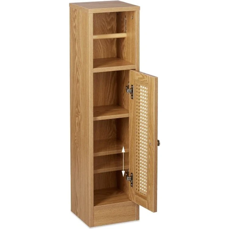 Relaxdays Toilettenpapierhalter stehend Holzoptik – Bild 6