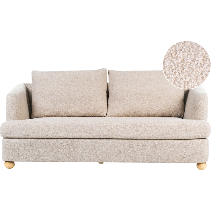 Sofa 3-Sitzer RATTVIK Bouclé Beige