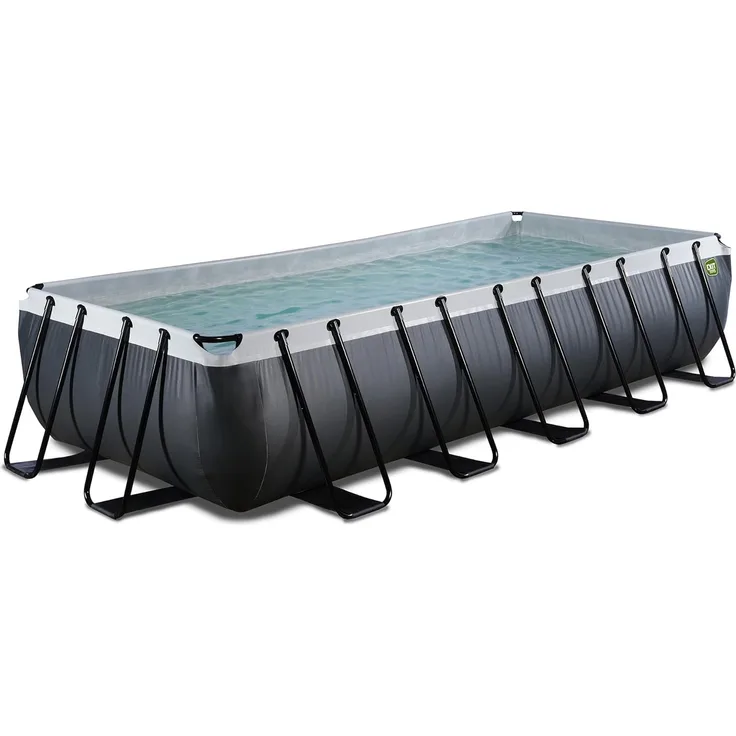 EXIT Black Leather Pool 540 x 250 x 100 cm mit Filterpumpe, schwarz