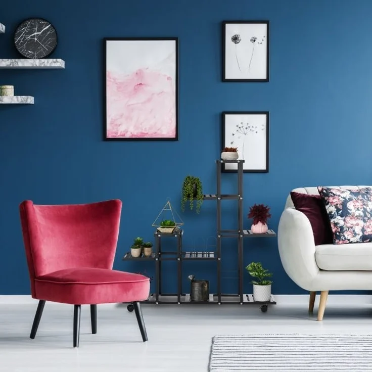 Schwarzer Blumenständer mit Rollen 10047173 – Bild 2