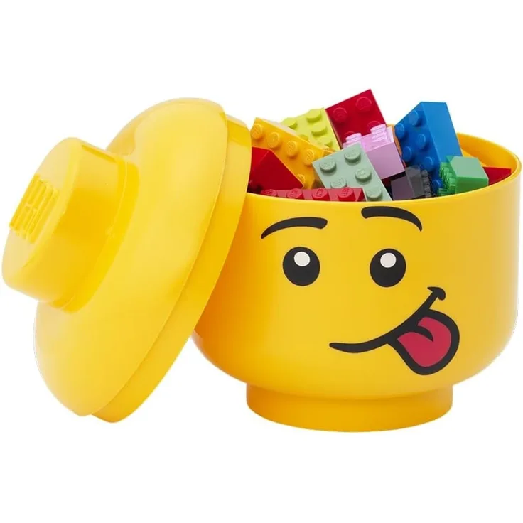 Room Copenhagen 'LEGO Storage Head Silly' Aufbewahrungsbox gelb mini