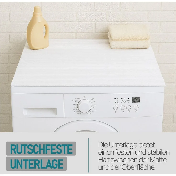 Bestlivings Waschmaschinenbezug Weichschaummatte 60x60cm, 4,5mm stark, Anti-Rusch, waschbar bei 40 °C, pflegeleicht, hygienisch – Bild 3