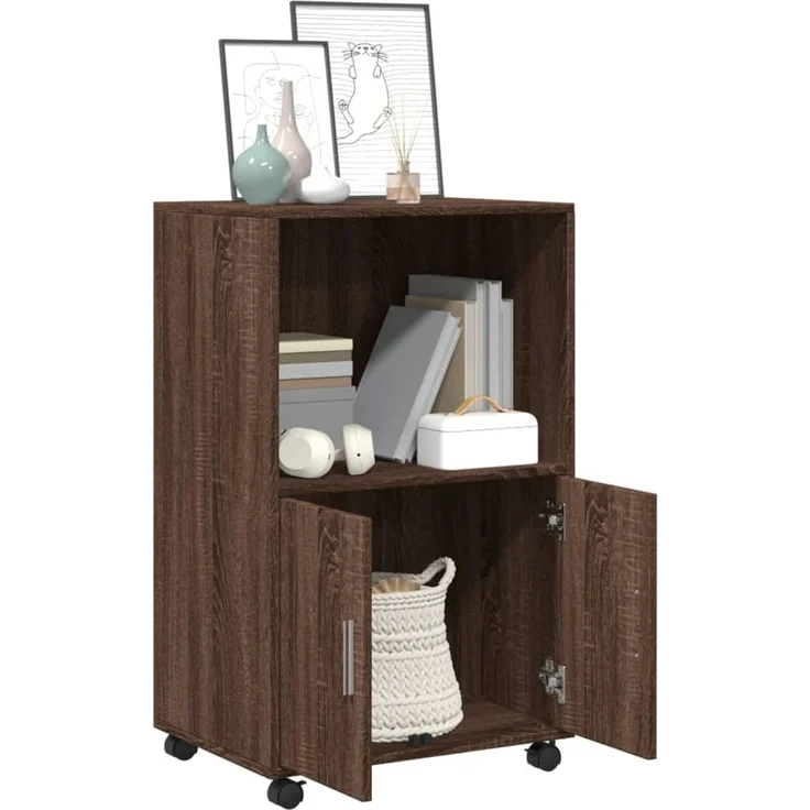 vidaXL Rollschrank Braun Eichen-Optik 55x40x91 cm Holzwerkstoff 853188 – Bild 3