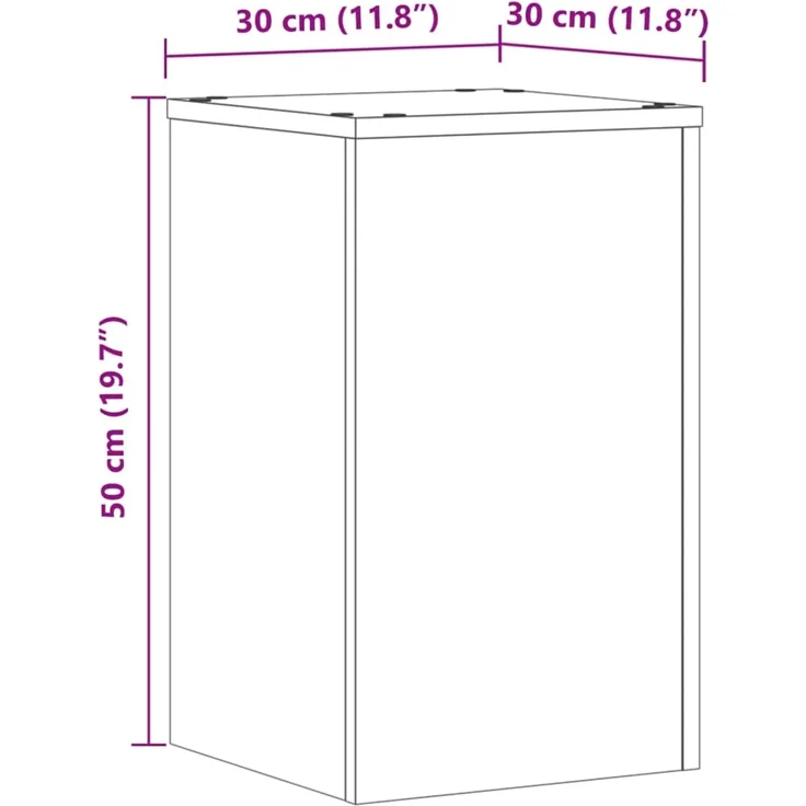 vidaXL Pflanzenständer 2 Stk. Räuchereiche 30x30x50 cm Holzwerkstoff 852919 – Bild 11