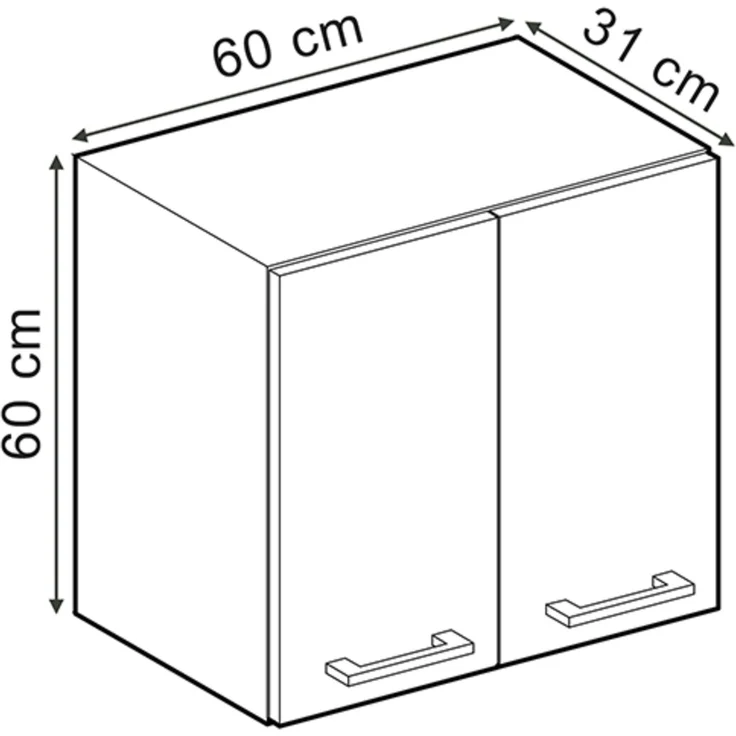 Hängeschrank R-Line Artisan-Eiche 60 cm Vicco – Bild 3