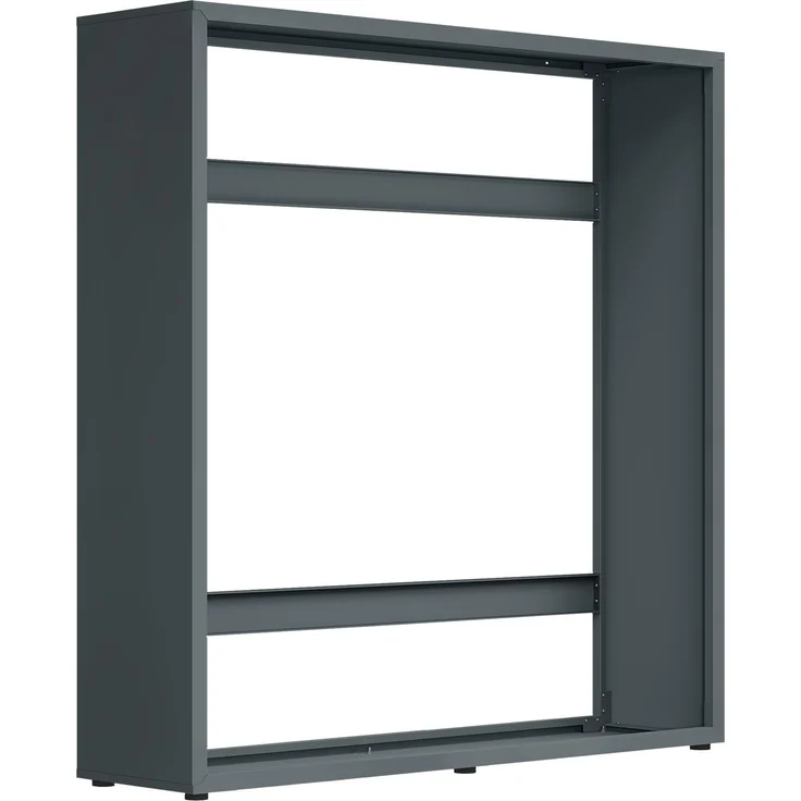 STEELSØN ‚Keid’ Kaminholzregal 170x165x42,5 cm, Brennholz Regal für innen/außen, rostfrei & wetterfest, stabil aus Metall, anthrazit