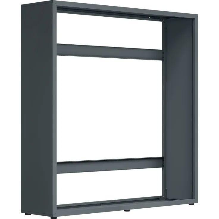STEELSØN ‚Keid’ Kaminholzregal 170x165x42,5 cm, Brennholz Regal für innen/außen, rostfrei & wetterfest, stabil aus Metall, anthrazit