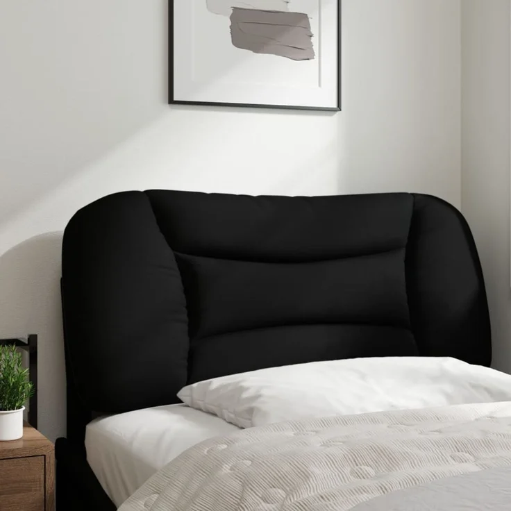 vidaXL Kopfteil-Kissen "Hvar" Schwarz 80 cm Stoff – Bild 3