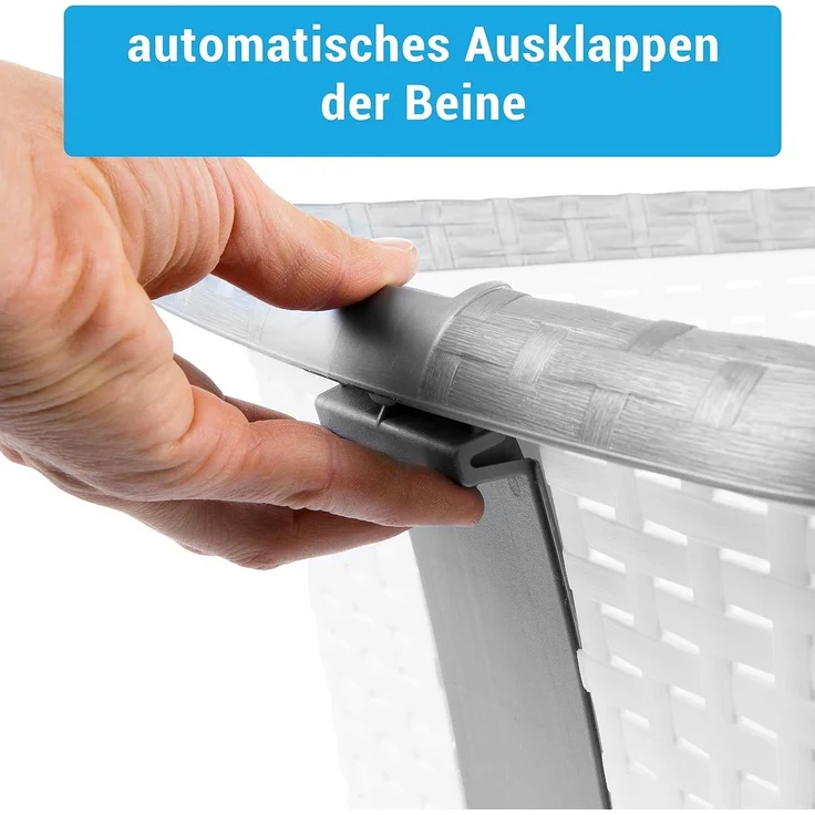 Centi Wäschekorb Standwäschekorb mit Stand-Automatik (1 St), Wäschewanne Wäsche Korb mit Beinen – Bild 2