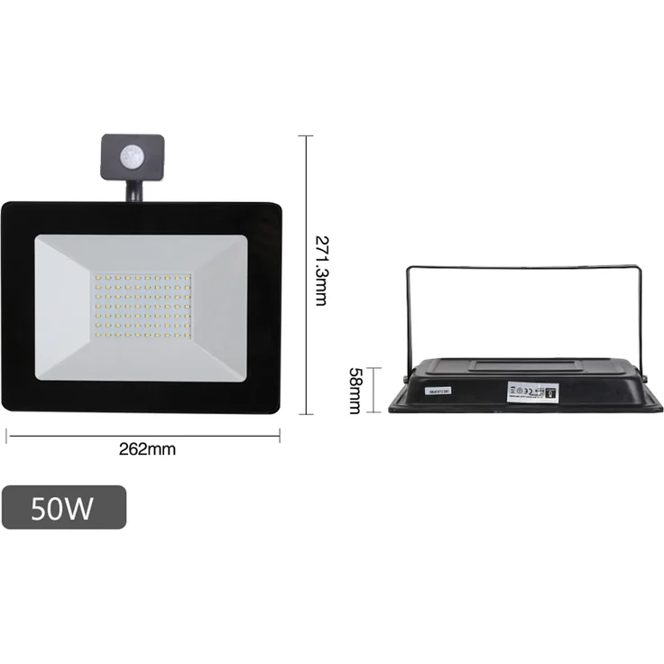 50w LED Strahler Fluter Extra Flach Bewegungsmelder Bewegungssensor Kaltweiß – Bild 7