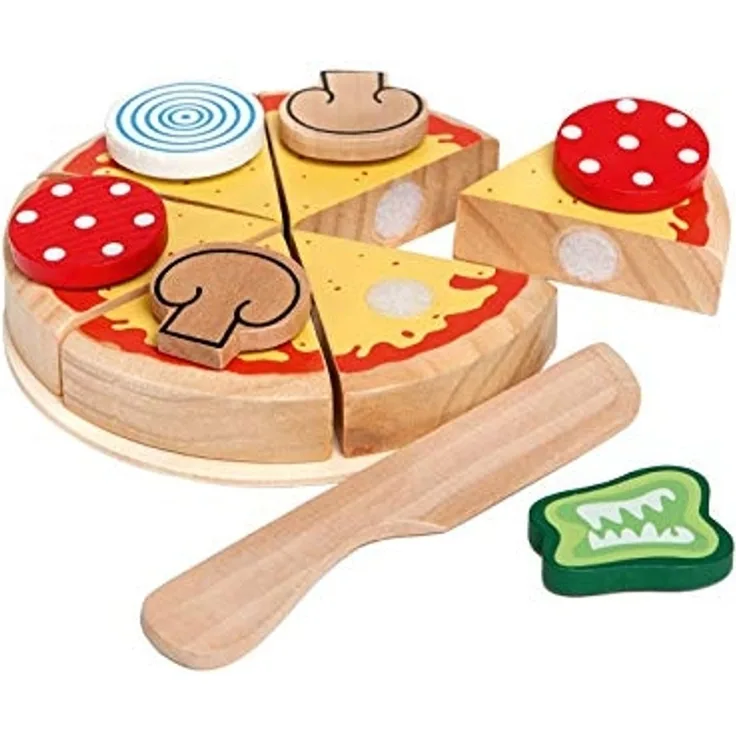 Happy People 45020 - Holz-Pizza, 14 Stück