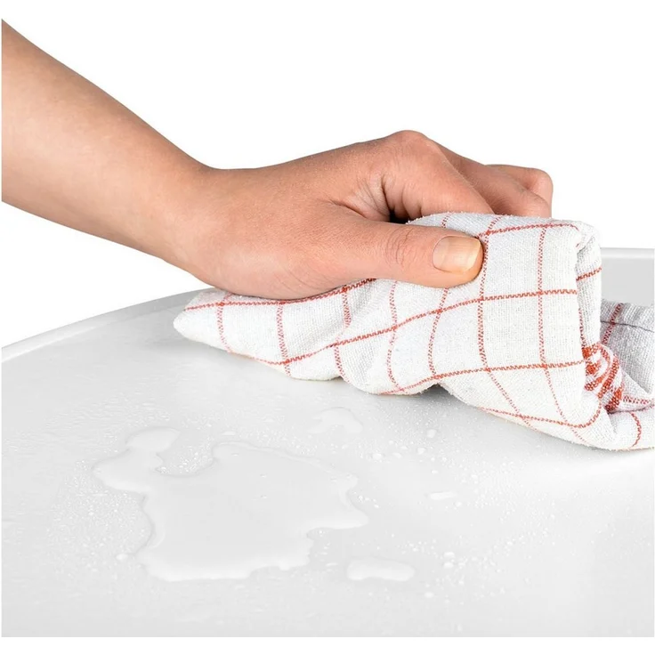 Beautissu Stehtisch Outdoor Stehtisch Bellini, klappbar, Ø70cm, Weiß, wetterfest – kratzfest – Bild 3