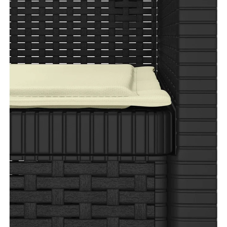 vidaXL 1-Sitzer Sessel mit Kissen Rattan-Look PP Anthrazit 8011852 – Bild 7
