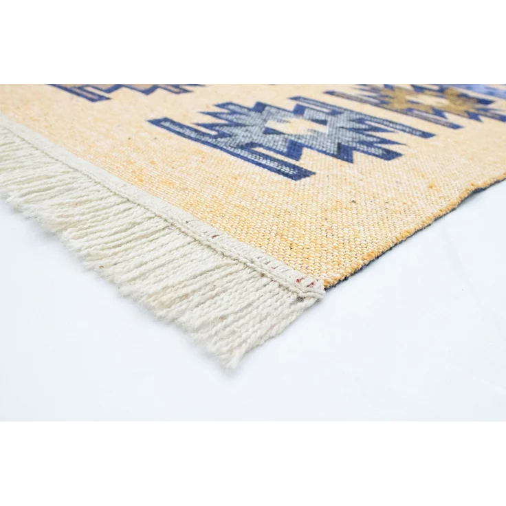 Kelim Teppich - Trendy »Ariz« 180x120 cm - blau – Bild 3